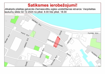 satiksmes ierobežojumi 2. decembrī - shēma