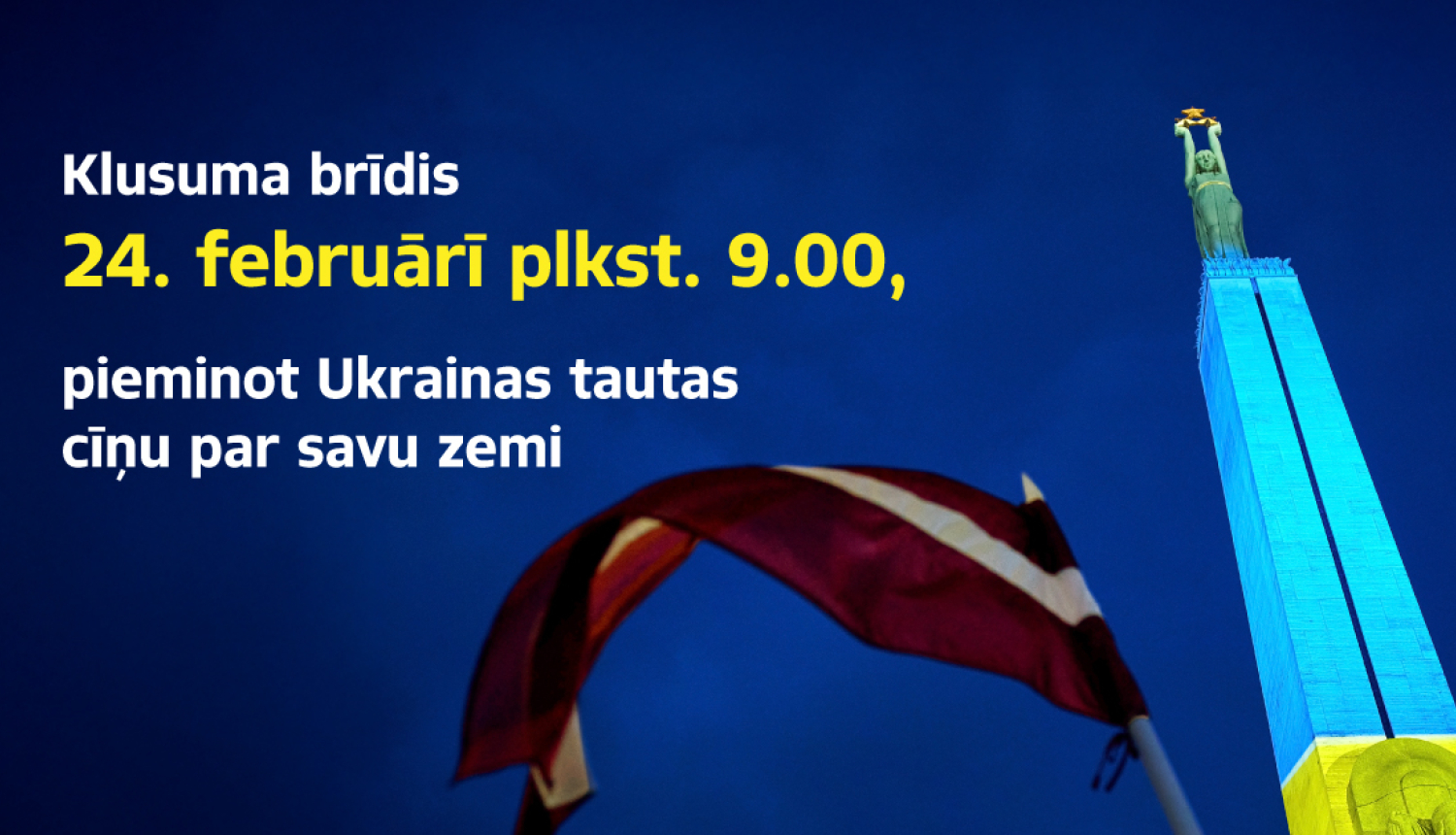 Ārlietu ministrijas aicinājums klusuma brīdim Ukrainas atbalstam